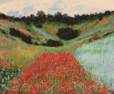 Claude Monet Poppy Field in a Hollow near Giverny Sweden oil painting art